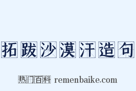 拓跋沙漠汗造句是什么意思的图片